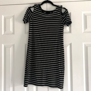 White House Black Market Cold-Shoulder T-Shirt Dress